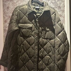 Women’s Quilted Puffy Shirt Jacket